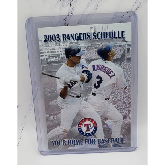 2003 Texas Rangers Alex Rodriguez Pocket Schedule Southwest - Picture 1 of 6
